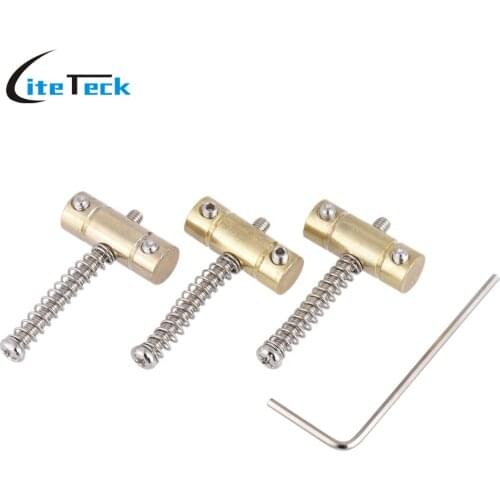 High Quality 3pcs Brass Guitar Bridge Compensated Saddles for Guitar Replacement Durable Guitar Parts