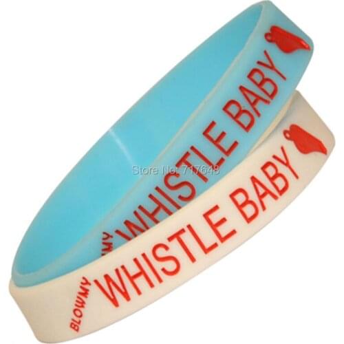 300pcs Whistle baby Flo Rida wristband silicone bracelets free shipping by FEDEX