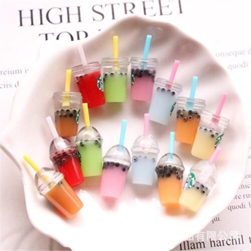 5 Pcs Milk Tea Cup Bottle for BJD Doll Toys Kids Gift Toy Pretend Play Toy Kitchen Toy Doll Accessory