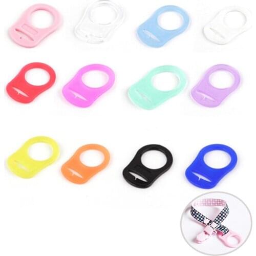 5Pcs/pack Adapter Rings Chupeta Pacifier Clips New Multi Colors Silicone Baby Dummy Pacifier Holder Clip