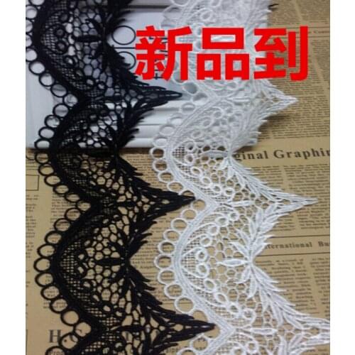 5 Yards Per Lot 8.5cm Width New Embroidered Lace Edge Trim Home Applique DIY Sewing Craft Ribbon Wedding Accessory