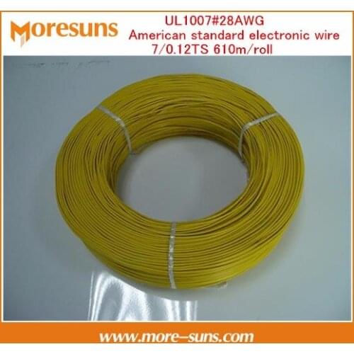 610m/roll UL1007#28AWG Electronic Wire 7/0.12 Tin Plated Copper Wire Terminal line lead Wire PVC Insulated Electronic Wire
