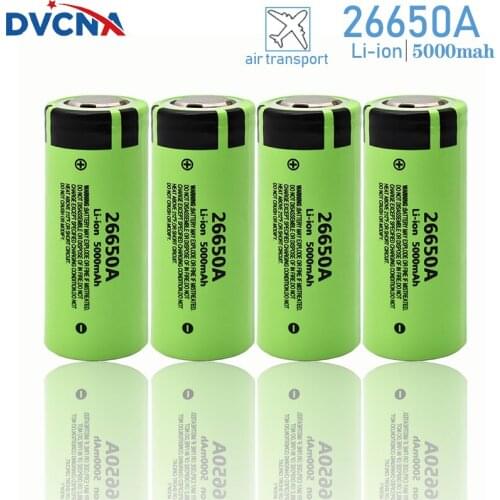 3.7V 26650 Battery 5000mAh Li-ion Rechargeable Battery For 26650A LED Flashlight Torch Li-ion Battery accumulator battery