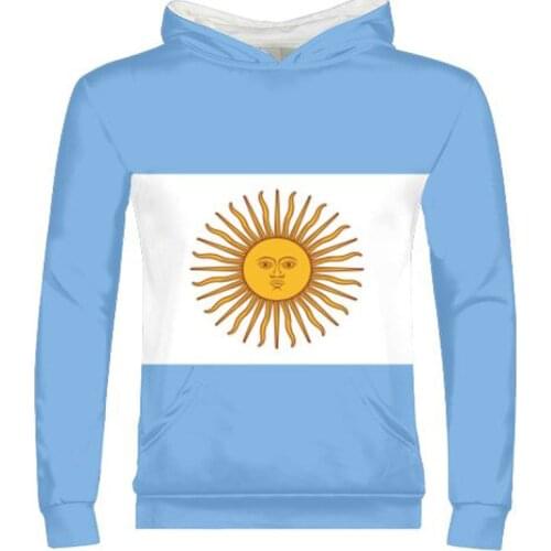 Argentina male youth custom name number ARG country gyms zipper sweatshirt flag spanish argentine nation print photo boy clothes