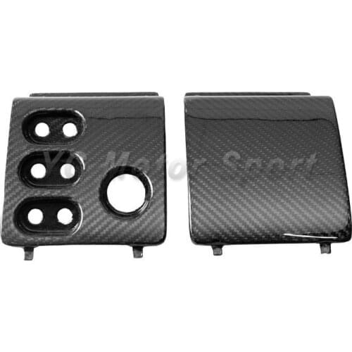 Car Accessories Dry Carbon Fiber LHD Switch Panel Fit For S2 Three Buttons Switch Panel Insets Replacement