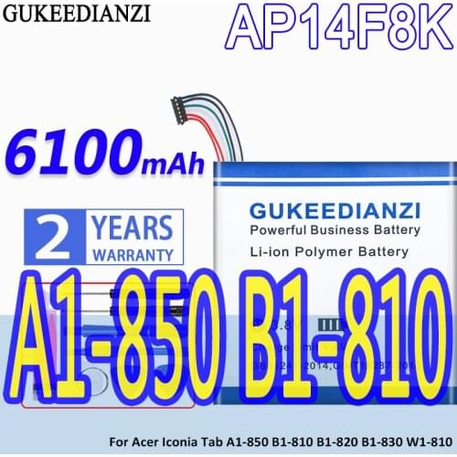 High Capacity GUKEEDIANZI Battery AP14F8K 6100mAh For Acer Iconia Tab A1-850 B1-810 B1-820 B1-830 W1-810