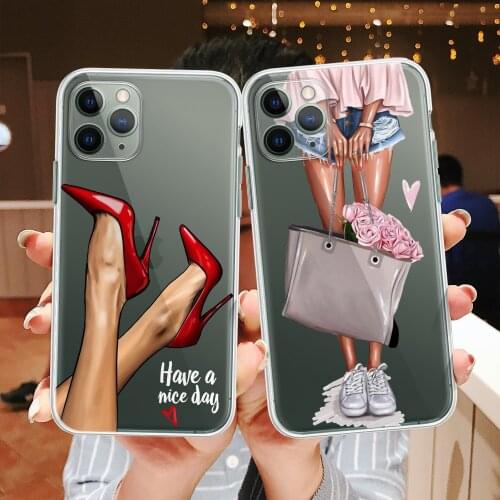 Fashion Women Case For iPhone 11 12 Pro XS Max mini XR X SE 2 2020 Silicone Cover For iphone 7 8 6 6S Plus 7Plus 5 5S Case Girls