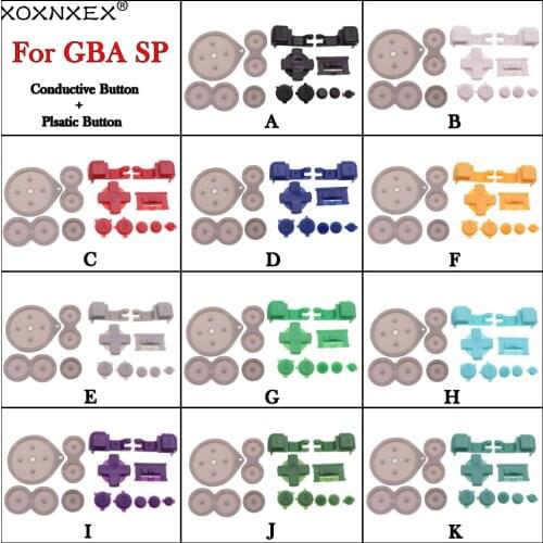 For Gameboy GBA SP A B Select Start Power On Off L R Buttons D Pad For GameBoy Advance SP Conductive Silicone Rubber Button