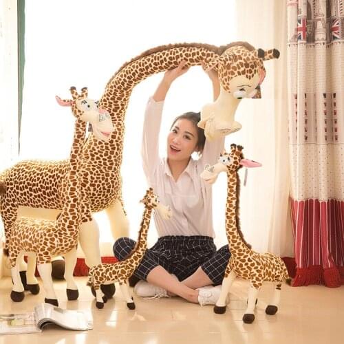 Dorimytrader 71'' / 180cm Jumbo Soft Stuffed Large Plush Cartoon Animal Giraffe Toy Gift Free Shipping DY60033