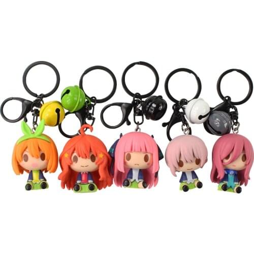 5pcs/Set 4-5cm The Quintessential Quintuplets Anime Nakano Ichika Nakano Nino Nakano Yotsuba Action Figure Model Toys Keychain