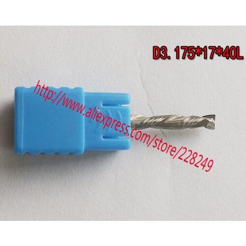 5pcs D3.175*17*40L 1/8"HRC55 2 Flute Up&Down Cut Solid Carbide CNC Router Bit Wood Flat Endmill Tungsten Milling Cutter Tool