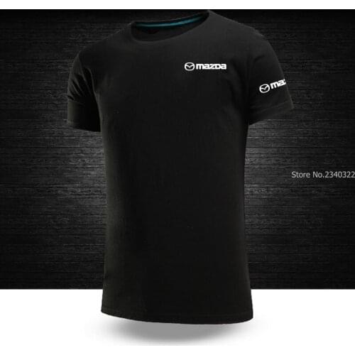 New summer style up down MAZDA T-shirt men and women work short sleeve T shirt