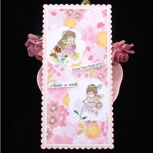 Nesting Scalloped Slimline Frames Metal Cutting Dies Stencils for DIY Scrapbooking Decorative Embossing DIY Paper Cards