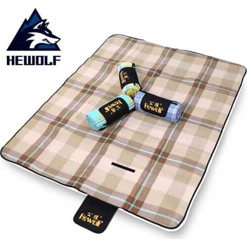 Hewolf Thicken Pad Breathable Blanket Outdoor Folding Waterproof Blanket Camping Beach Plaid Picnic Mat