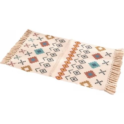 Cotton Rug Modern Nordic Geometric Area Carpet Home Tapetes Living Room Decoration Floor Mat Door Mats Rugs Hotel Decor 60x90cm