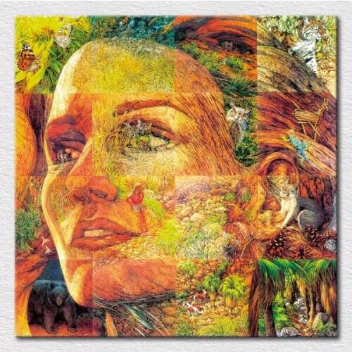 Canvas prints beauty art picture Color puzzle picture painting colorful Forest Jigsaw cool living room decor art