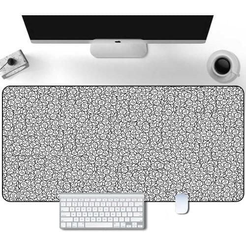 Kawaii Expression Mouse Pad Accessories Anime Carpet Table Pad Mouse Pad XXL Desktop Desk Pad Mouse Pad Company Office Carpet