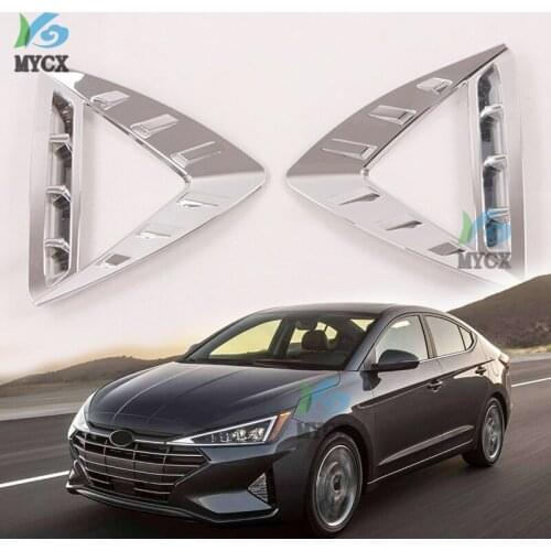 HOT FOR Hyundai Elantra 2019 2020 Front Fog Lamp Frame Decoration Special Fog Lamp Spotlight Fog Lamp Decoration Strip