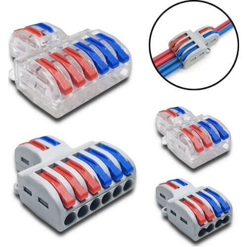 Mini Fast Wire Cable Connectors Universal Compact Conductor Spring Splicing Wiring Connector Push-in Terminal Block SPL-42/62