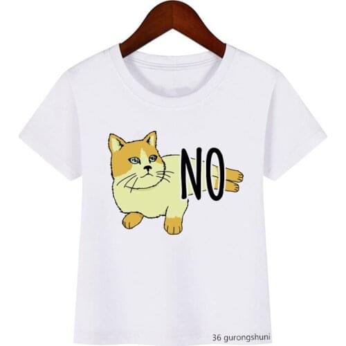 Fashion New Children Clothing T-shirt Cat Theme Animal Pattern Print T Shirts Kids Clothing T Shirt Summer Tops Boy/girl Clothes