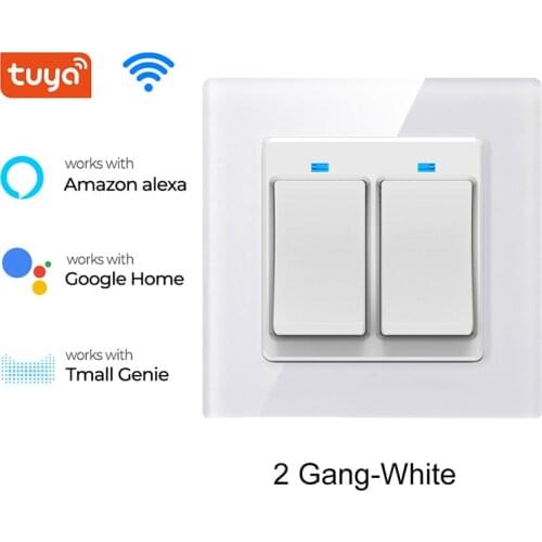 16A WiFi Smart Light Wall Switch EU US Socket Push Button Smart Life Tuya Wireless Remote Control Work With Alexa Google Home
