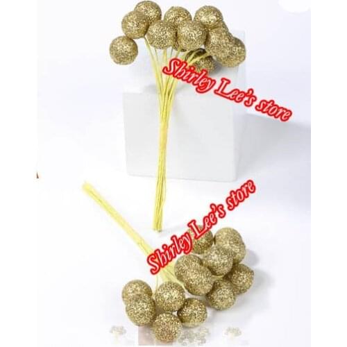New!! Great Price!! 144 Bunches=1728 Picks Glitter Mini Round Ball Picks For Flower Arrangement Bouquets*Free Shipping