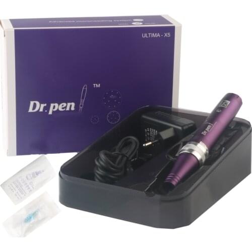 Rechargeable Derma Pen Dr. Pen X5 Microneedle Pen Screw Prot Needle Cartridges Pen with Speed Digital Display Wireless Drpen