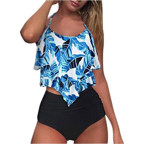 Sexy High Waist Bikini Swimwear Women Swimsuit Sumemr Beach Wear Bikini Set 2 Pieces Bathing Suit Swimming Suit For Women