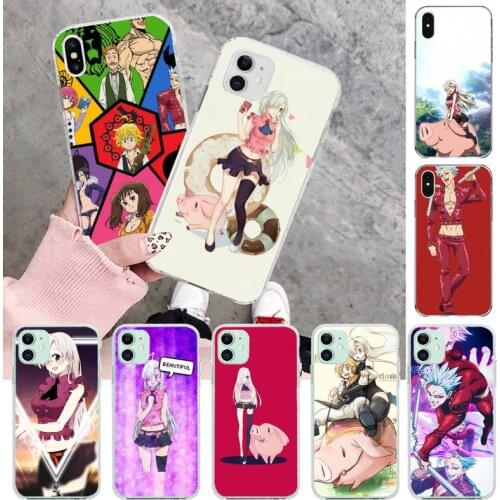 Elizabeth Hawk The Seven Deadly Sins clear Cover Black Phone Case for iPhone 11 pro XS MAX 8 7 6 6S Plus X 5S SE 2020 XR cover