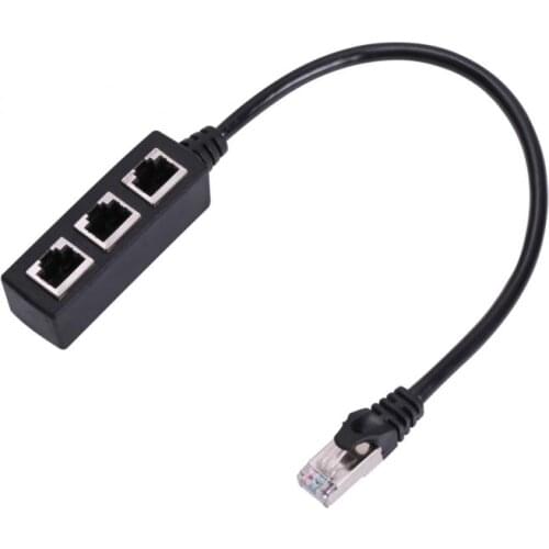 RJ45 Connector Ethernet Cable Splitter 1 Male To 3 Female Port LAN Network Plug RJ45 Adapter Ethernet Network Cable Accessories