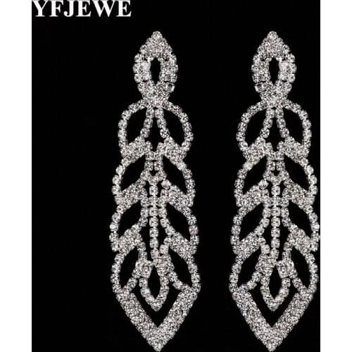 YFJEWE hot sale factory wholesale crystal earrings for women vintage long earrings wedding gifts E510