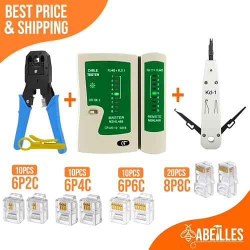 5PCS Network Cable Tester RJ45 RJ11 RJ12 CAT5 UTP LAN Cable Tester Networking Tool network Repair