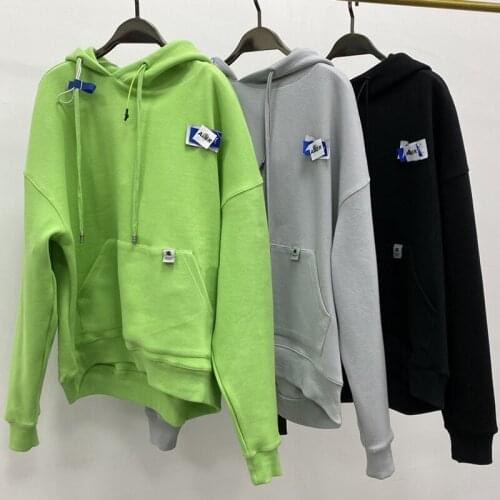 Ader Error Sweatshirt 20SS Solid color Women Men 1:1 Top Quality Sweatshirt pocket Hoodie Ader Error Pullover