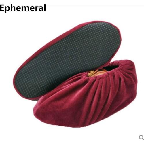 Child And Adult Overshoes Winter Washable Shoes Covers Indoor Fur Cloth Footwear Pocket For Cleaning Crew Factory Hotel 10pairs