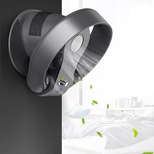 Leafless fan household wall-mounted fan shaking head air convection fanless electric fan silent wall fan