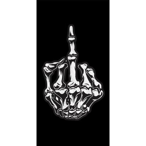 Funny Skeleton Middle Finger Large Sport Towels Joke Black Beach Travel Towel for Adult Men Gym Swimming Bath Towel Set cm