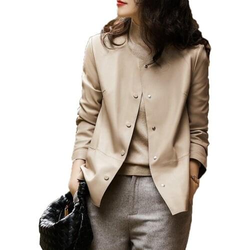 2021 Spring Autumn Chic Women Leather Jacket New PU Leather Large Size 4XL Casual Jackets Elegant Coat Fashion Outerwear Femme