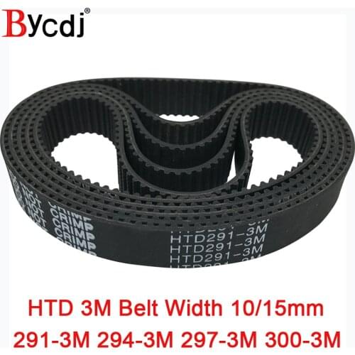 Arc HTD 3M Timing belt length=291 294 297 300 width 6-25mm Teeth97 98 99 100 HTD3M synchronous pulle291-3M 294-3M 297-3M 300-3M