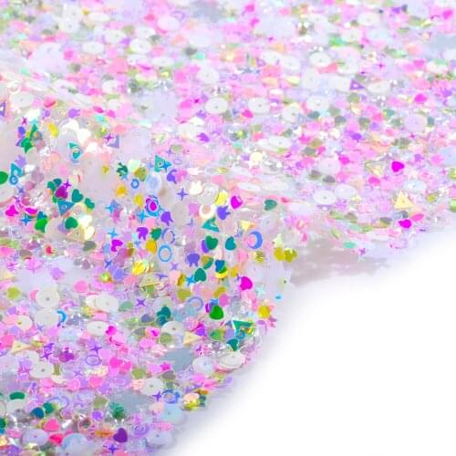1 Sheet 24*40cm Colorful Glitter Fabric Hotfix Appliques Sequins Patches for Clothing Iron On Patches Stickers Clothes Kids DIY