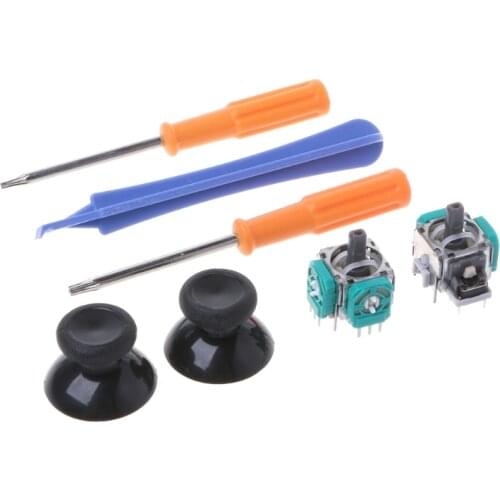 1 Set replacement Analog Joysticks Thumbstick Cap Screwdriver Repair Tool For Controller