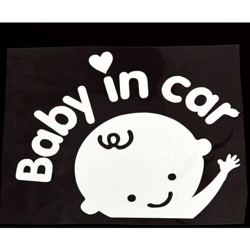 1PC 13X16CM Baby In Car Warming 3D Cartoon Stickers Car styling Car-Sticker Baby on Board