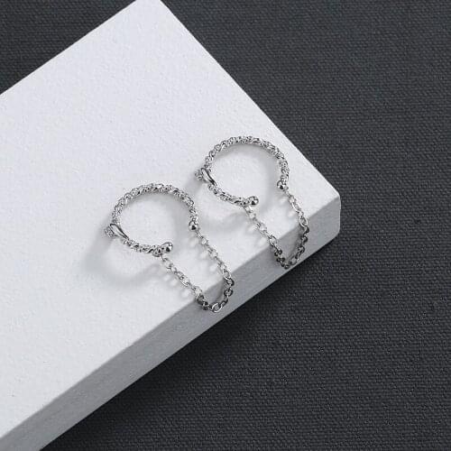 Delicate Jewelry 1 PC Metal Ear Clip Earring Popular Design High Quality Shiny Crystal Silvery Plating Ear Clip Earrings