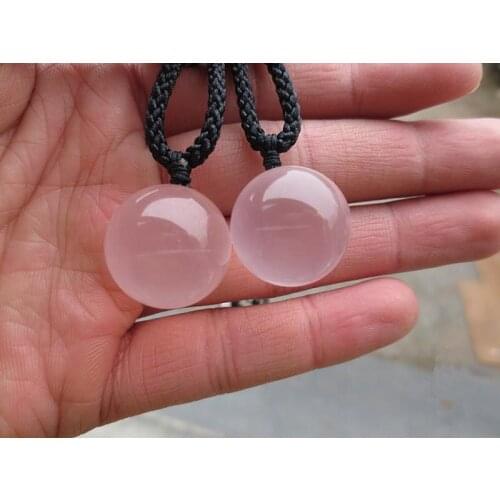 1PCS Natural white crystal ball pendant necklace