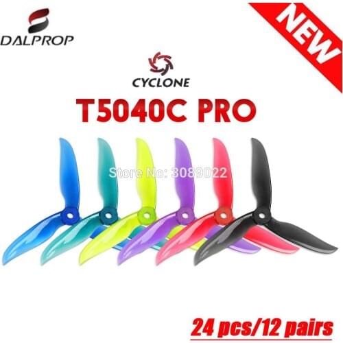 24 pcs/12 pair DALPROP CYCLONE T5040C PRO T5040C Pro V2 3-Blade propeller for T-Motor motor FPV Freestyle Drone Updated version