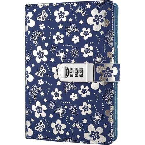 A5 PU Leather Password Planner Notebooks And Journals Agenda Diary With Lock Stationery Note Book for School Office Supplies