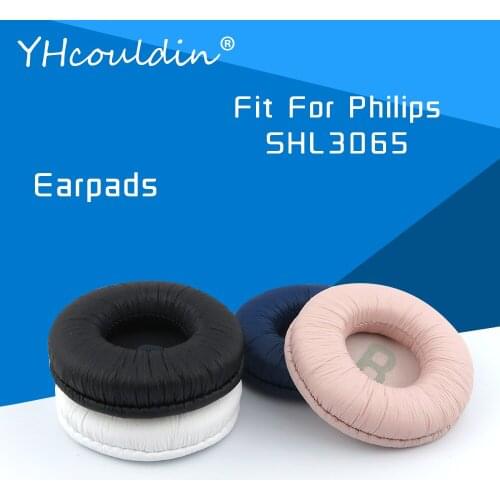 Earpads For Philips SHL3065 Headphone Accessaries Replacement Ear Cushions Wrinkled Leather Material