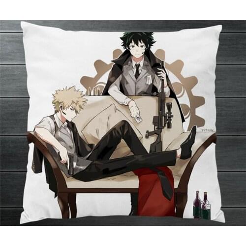 Boku No My Hero Academia bakugou katsuki Izuku Midoriya Two Side Pillowcase 40x40cm Pillow Case Cover Cosplay Car/Bed/Sofa Decor