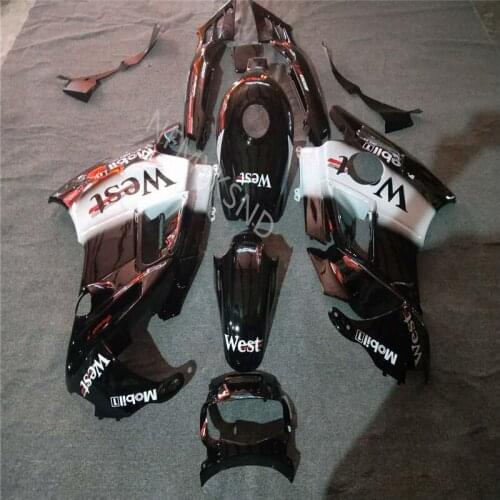 Black white WEST Fairing fit For Honda CBR600 F2 1991-1994 1992 1993 ABS Plastics Body Kits Motorbike Bodywork Fairing
