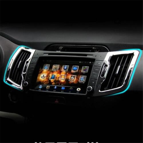 For Kia Sportage 2011 2012 2013 2014-2017 ,car styling Air Condition Vent Outlet Decorative Trim Sticker Auto Accessories