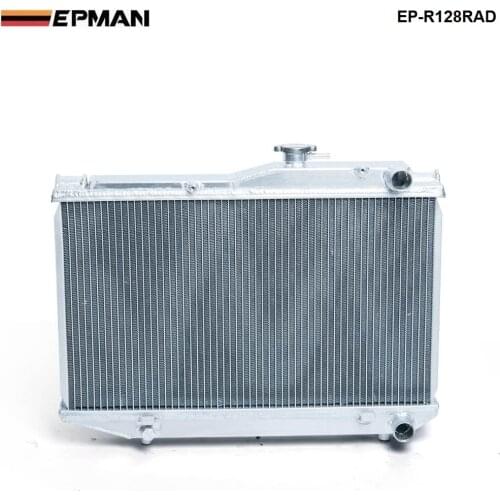 For Toyota Corolla AE86 83-87 MT Aluminum 2 Row Dual Core Aluminum Radiator EP-R128RAD